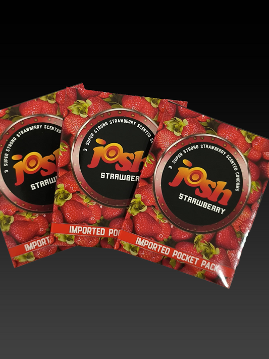 Josh Strawberry Condoms (12 Condoms Packing)