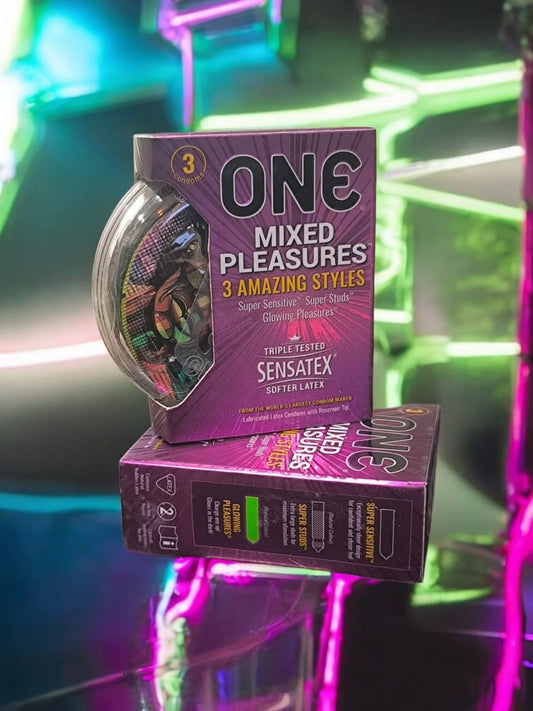 0 One Mixed Pleasure Fun Condoms (6 Condoms)