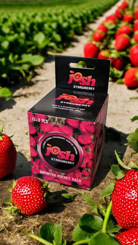 Dispenser Josh Strawberry Condoms (36 Condoms)